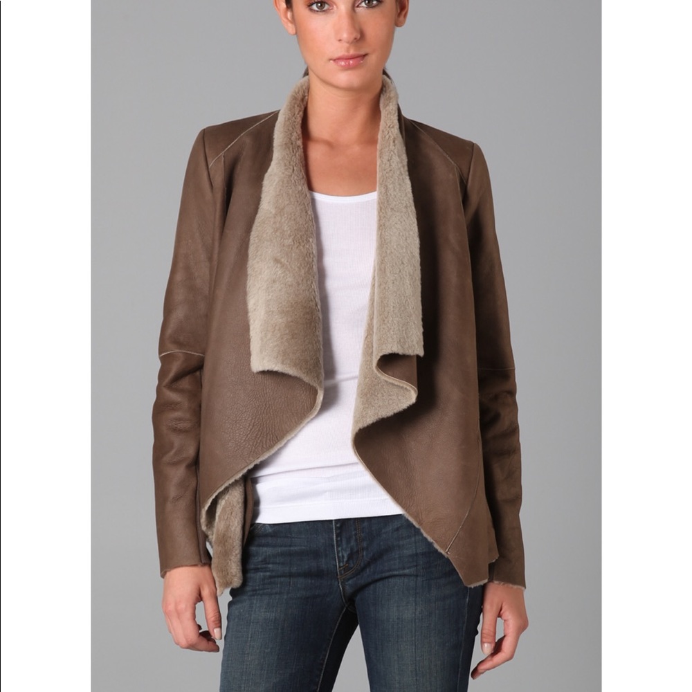 Vince Cascade Draped Shearling Jacket - image 7